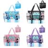 Travel Tote Bag With Zipper Large Capacity Mesh Beach Bag For Outdoor Beach Vacation