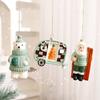 3D Santa Claus Figurine Pendant Colorful DIY ChristmasTtree Hanging Ornaments Plastic Christmas Scene Layout Supplies Gift