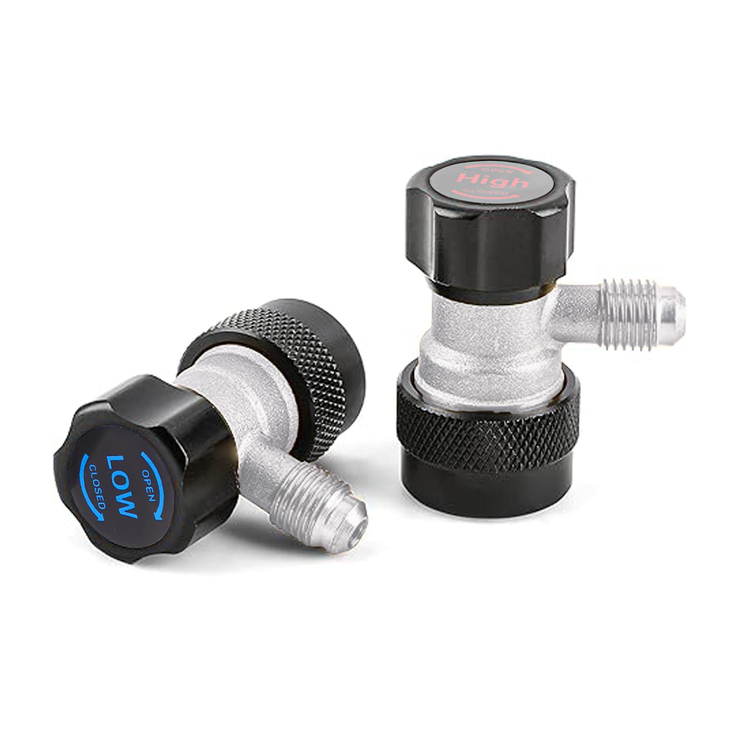 

1 пара R-134A Ручной Быстроразъемный Адаптер ШРД и НД Фитинги для Хладагента 1/4 SAE Разъемы для Заправки Автомобильного Кондиционера