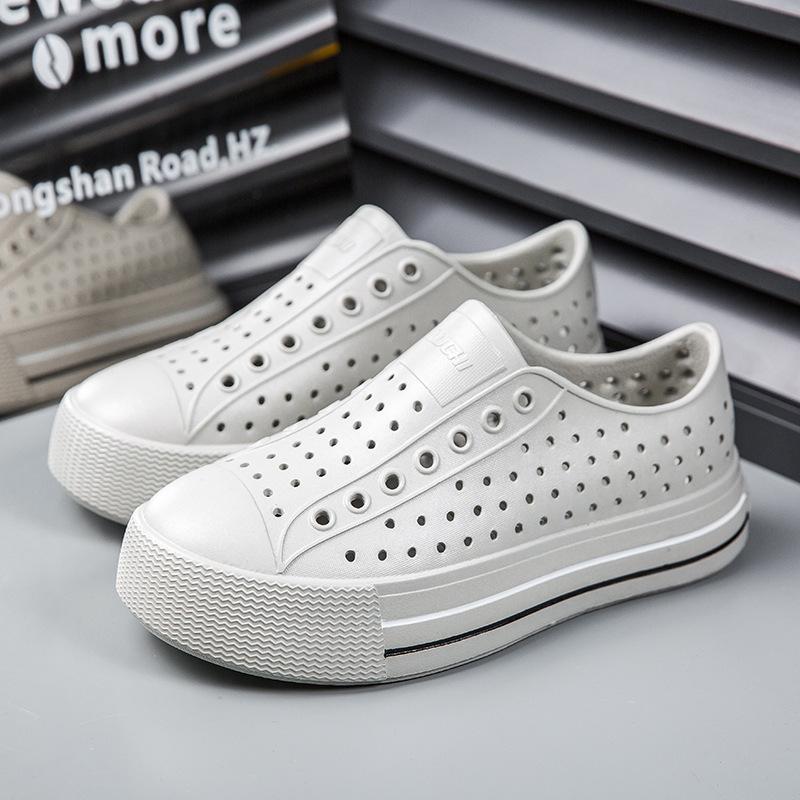 

Fashion EVA Sandals Women Summer Comfort Non Slip Height Increase Beach Shoes Women Casual Women Slip on Platform Wading Shoes 35 светло-серый