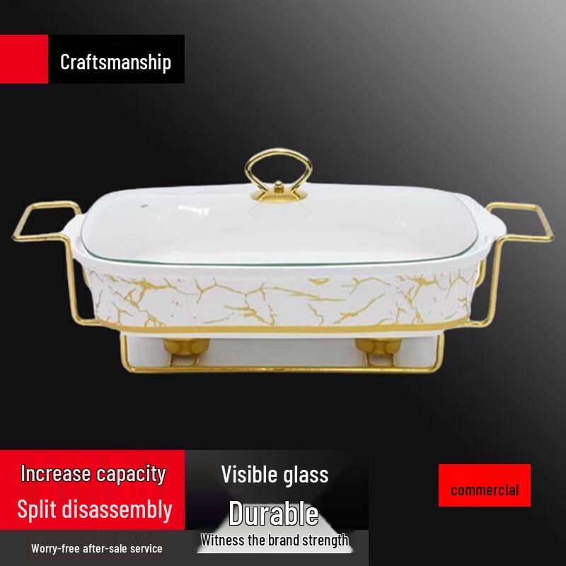 Yingbai 3.5L Ceramic Heated Serving Pot