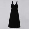 Retro Velvet Spaghetti Strap A-line Party Dress for Women