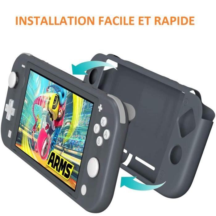 Coque Silicone Gris Compatible avec Nintendo Switch lite - Etui Housse Protection Anti Rayure Anti Choc Anti Dérapant Phonillico®