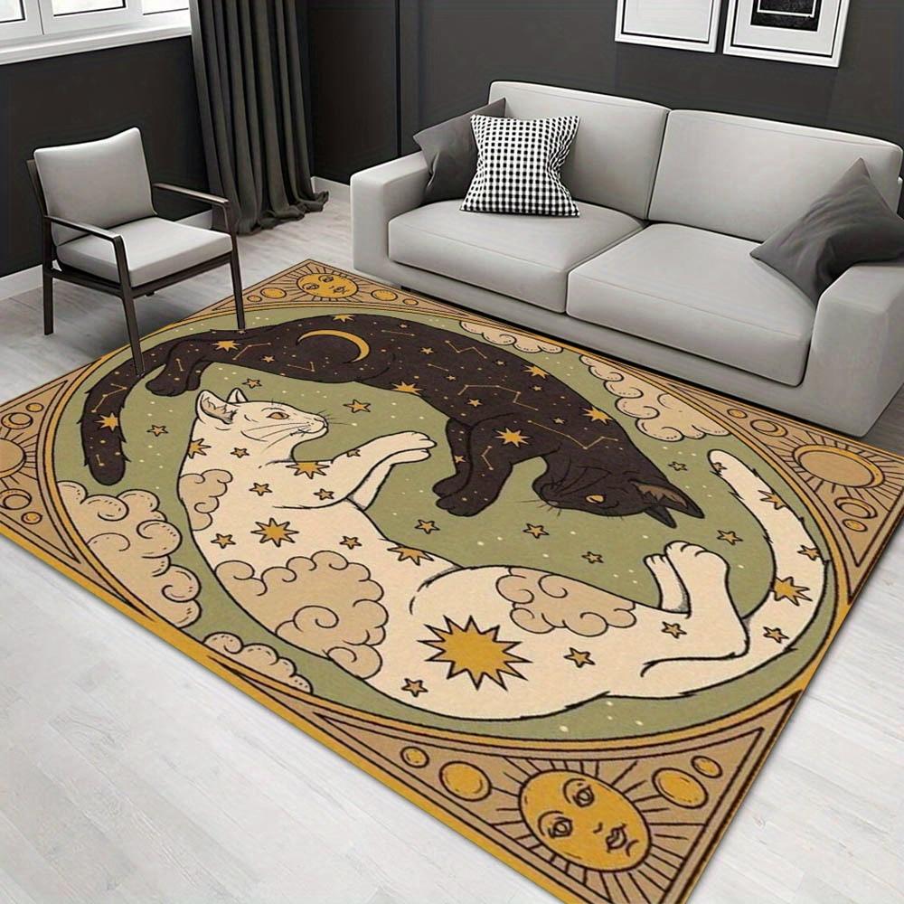 

1pc 1179665845Pattern Carpet, Area Rug For Living Room Bedroom Room Bed Chair Laundry Entryway Corridor Yard Non-slip Outdoor Camping Rug Fl 60cm by 90cm