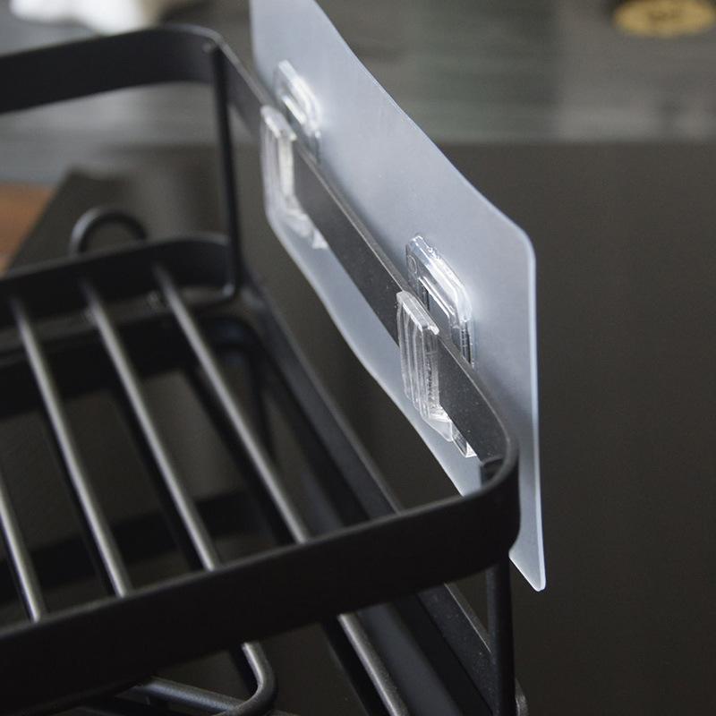 10Pcs Strong Adhesive Hooks Transparent Wire Shelf Rack Hook Wall Mount Free Punch Kitchen Bathroom Non Trace Stickers Holder