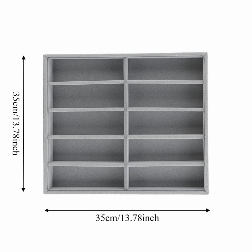 Compartment Design Sunglasses Storage Velvet Material Glasses Display Box Shop Exhibition