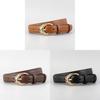 Fashionable Leather Belt For Women With Durable Metal Buckle For Outings And Work