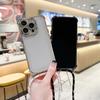 Electroplated space case diagonal span lanyard suitable for iphone17ProMax mobile phone case Apple 15 anti-drop 16 protective case