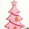 Christmas Tree Decor Candy Colors Gingerbread Man Design Wood Tabletop Decoration Wall Fireplace Shelf Ornament Gift
