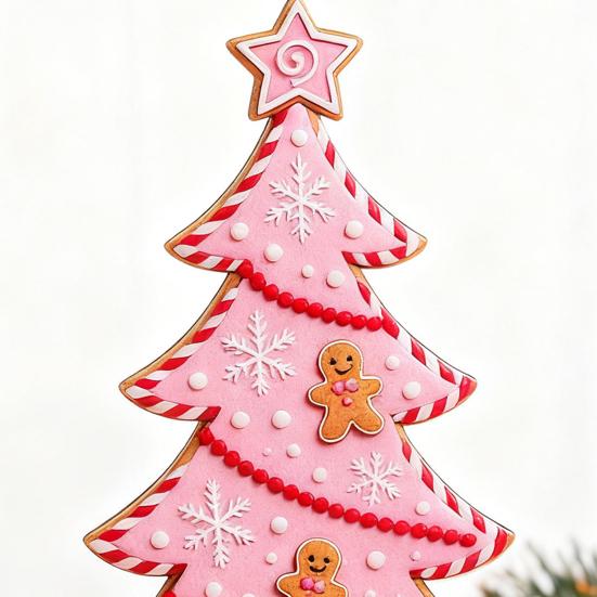 Christmas Tree Decor Candy Colors Gingerbread Man Design Wood Tabletop Decoration Wall Fireplace Shelf Ornament Gift