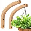 Minimalist Natural Wood Wall Plant Hanger Heavy Duty Hanging Flower Pot Hook for Modern Home Office Wall Decor