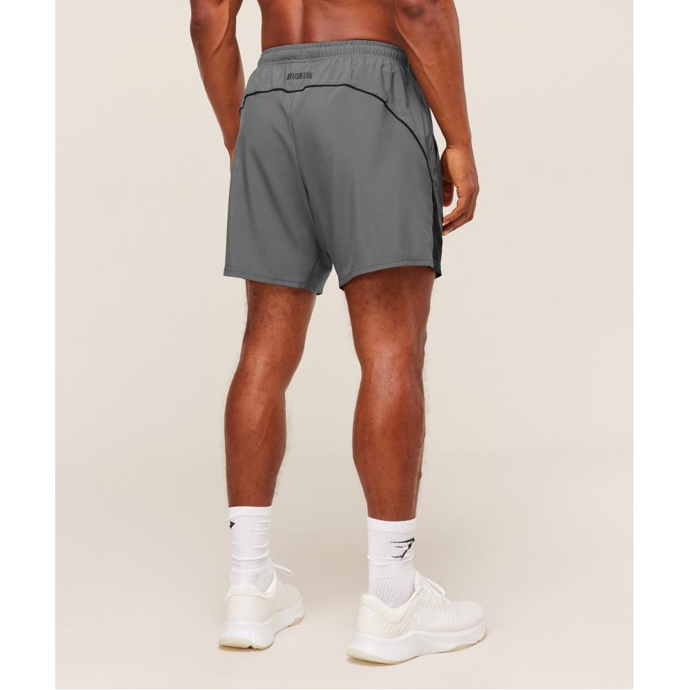 Gymshark Arrival Block 6  Shorts Dark Grey A3b9y Gb7h