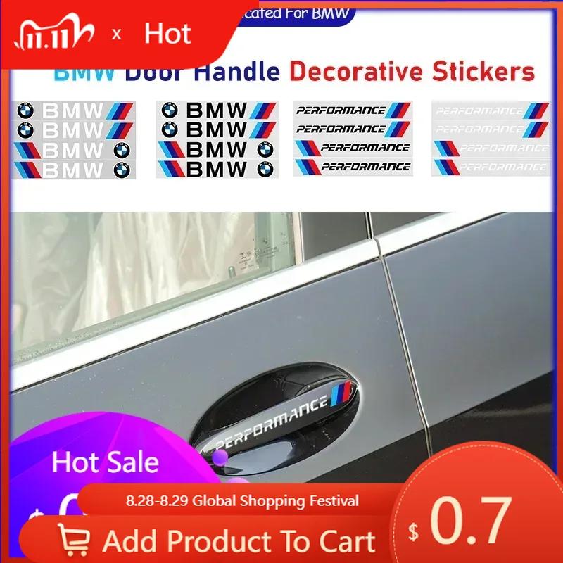 Adesivo per Auto 2025 Caldo 4 Pezzi Adesivo Decorazione Maniglia Portiera Auto Decalcomania Tergicristallo Accessori Auto Per BMW M Power Performance M3 M5 X1 X3