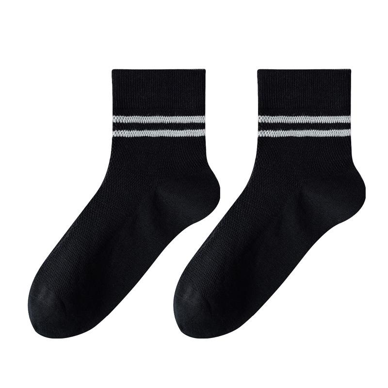 Female Spring and Summer Pure Cotton Deodorant Sweat Absorbent Breathable Boneless Mesh Tube Socks