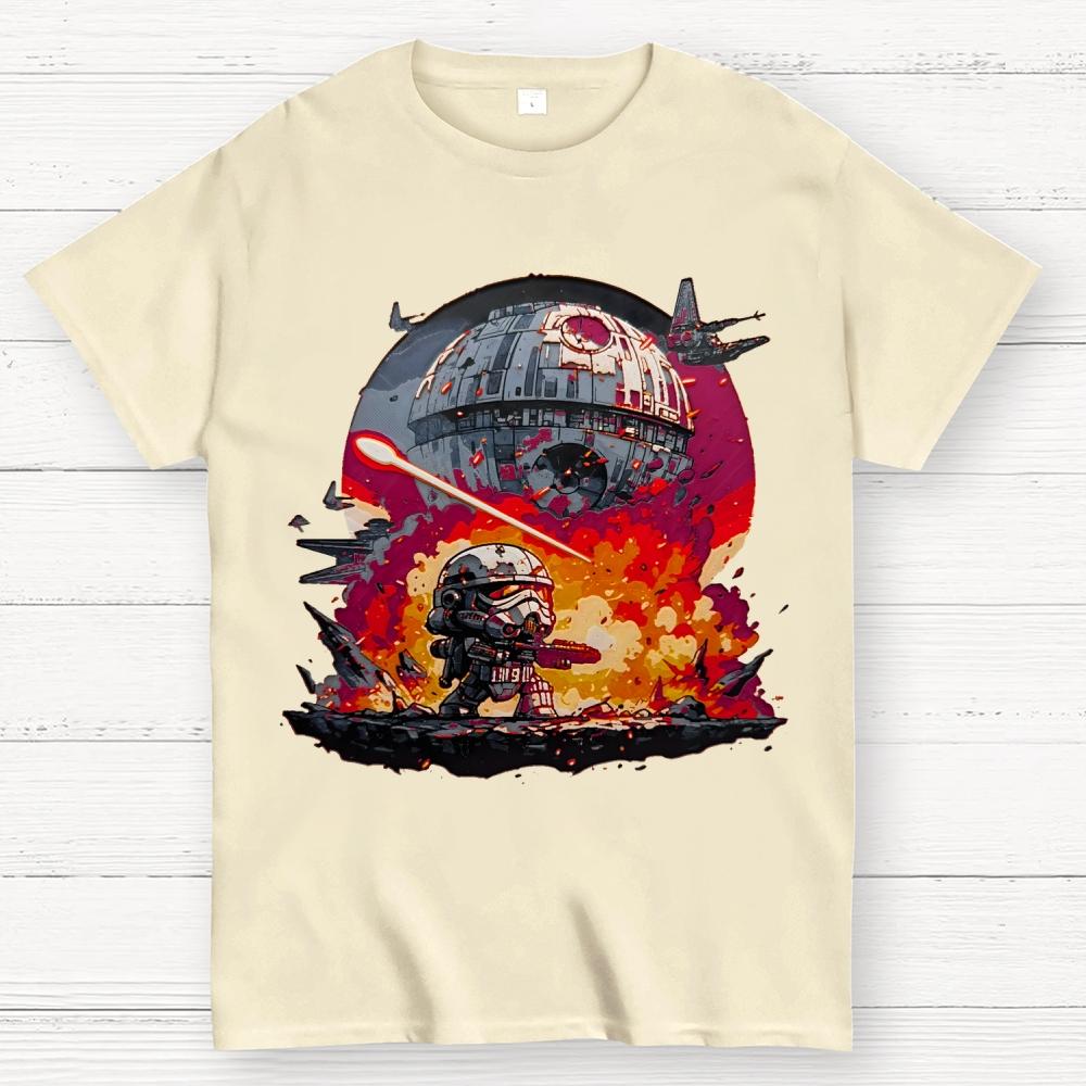 Death Star Unisex Cotton Summer Casual Cool Loose T-Shirt