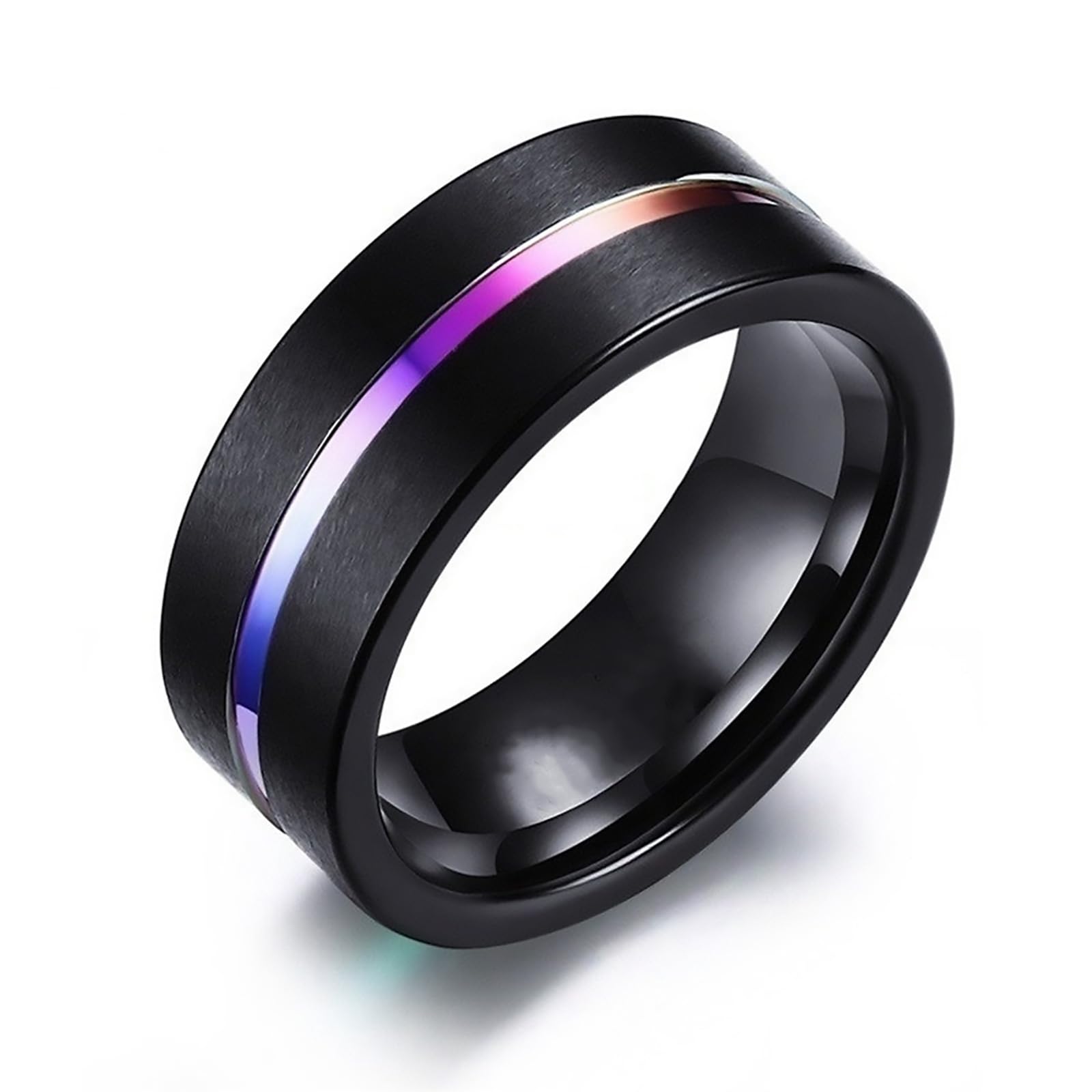 

Модные парные кольца для женщин с фиолетовыми стразами и цирконами, набор простых колец из титановой стали для мужчин, свадебные украшения для вечеринки, подарки 13