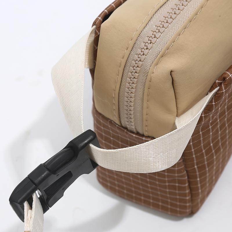Women's Small Square Bag Contrast Shoulder Bag Water-repellent Nylon Bag