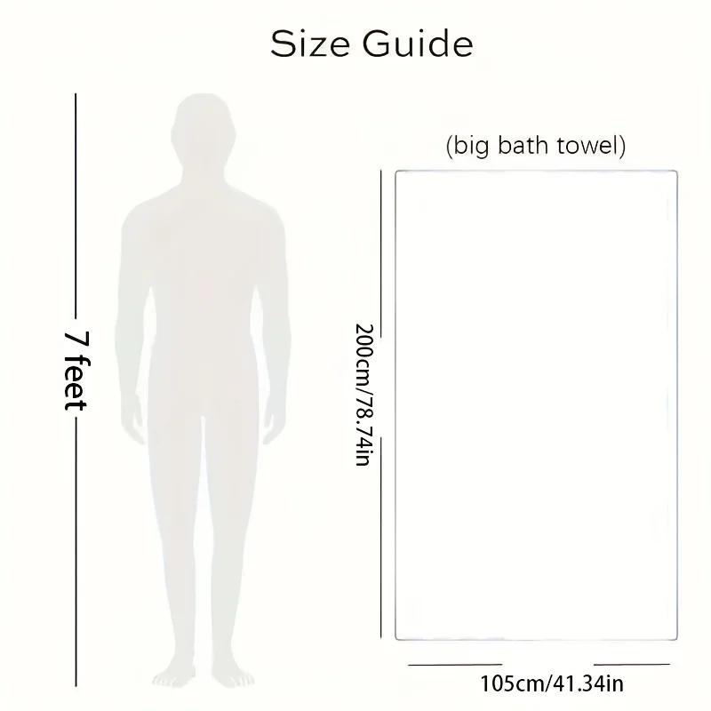 Extra Large Bath Towels 105x200cm Super Absorbent Quick Dry Microfiber with Contemporary Gym Stylish Towel Durable Fabric