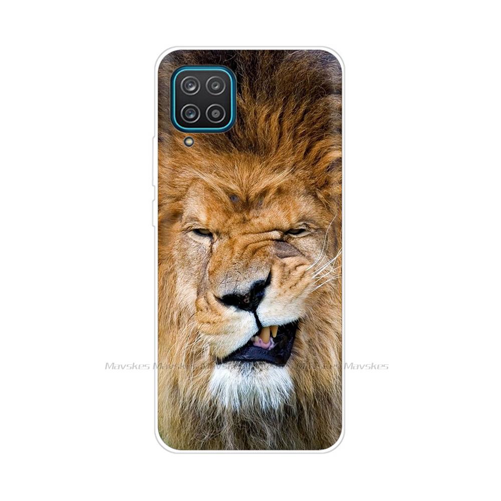 Soft Silicon Cover For Samsung Galaxy A12 Case Cute Flower Cat Bumper For Samsung A12 Phone Case Cover For Samsung A12 A 12 6.5"