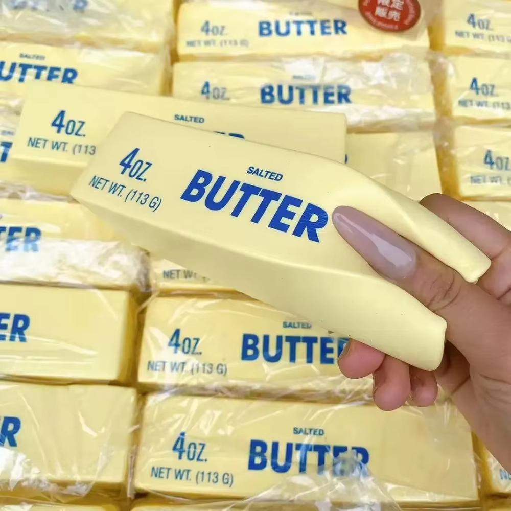 Soft Slow Rebound Butter Stick Squeezing Toy Realistic Butter Sticks Decompression Fidget Toys