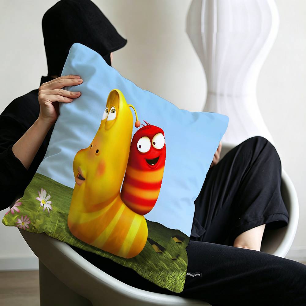 Funny L-Larva Cartoon Personalized picture text home decorative pillows Household Gifts 45x45cm