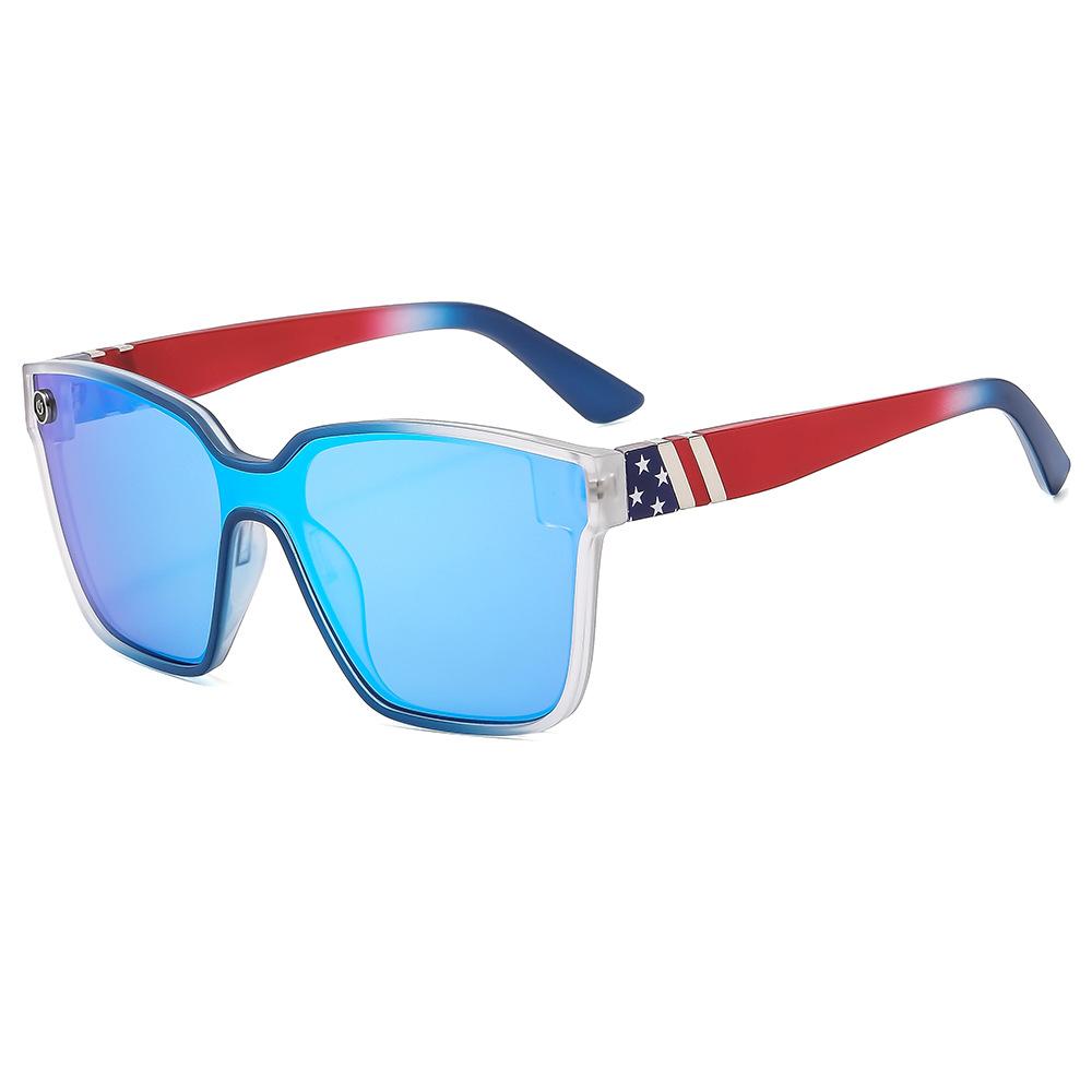 Fashion European and American sunglasses, women's personalized casual one-piece large-frame sunglasses, men's anti-ultraviolet colorful glasses