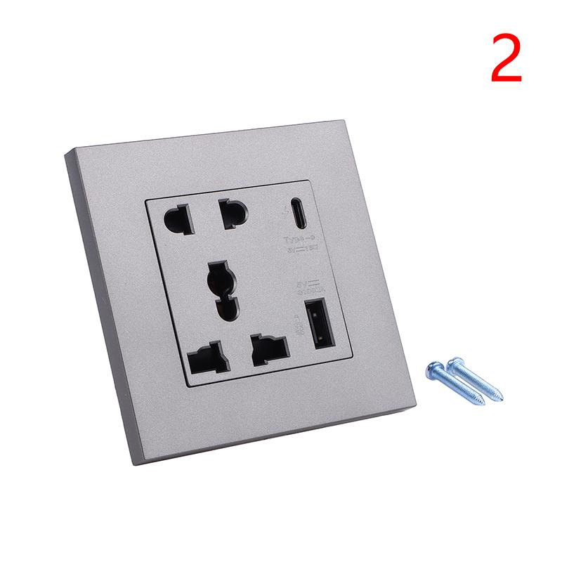 Type C Port Socket Power 4000Ma Usb Outlet Household Embedded Wall Power Usb Outlet Modern Electrical Wall Panel For Home Office