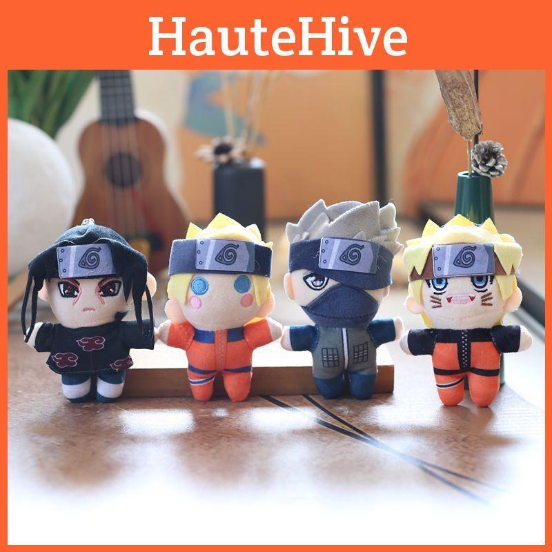 Naruto Plush Short Stuffed Doll Keychain Sasuke Kakashi Character For Decor Fans