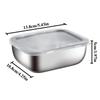 3pcs of Stainless Steel Storage Containers, Square Food Storage Boxes, Refrigerator Organizers, Outdoor Storage Bins