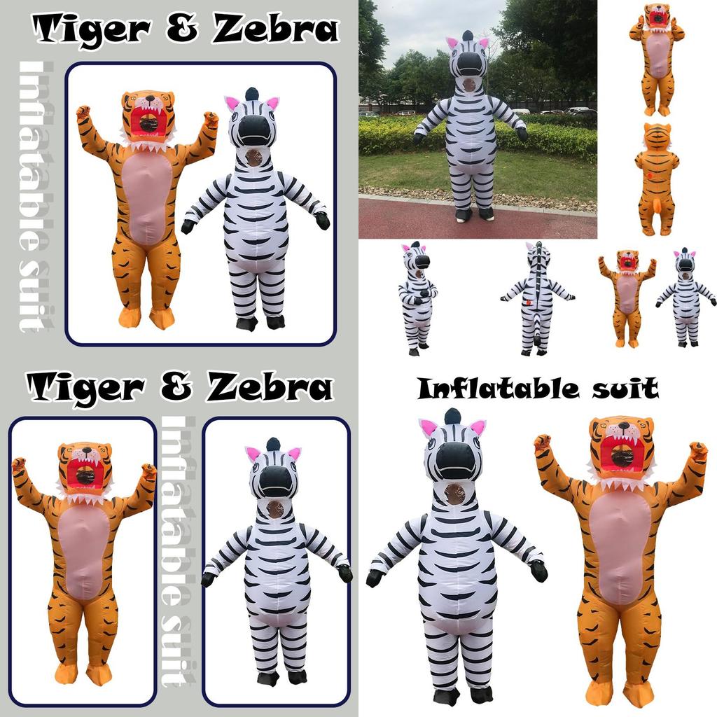 Hilarious Tiger Zebra Inflatable Costume For Adults Perfect For Halloween Parties