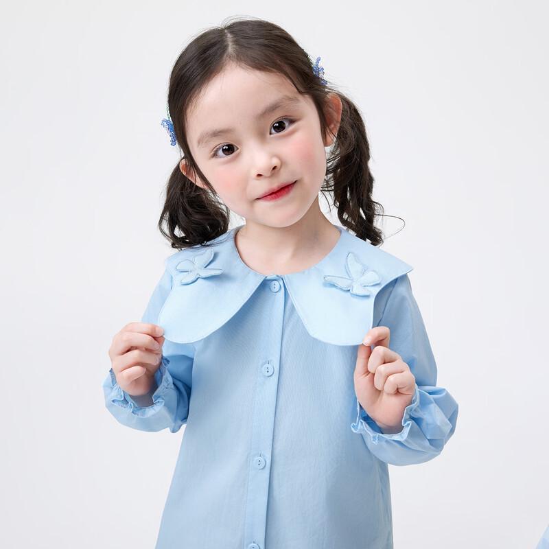 Girls' Pure Cotton 3D Bow Shirt