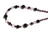 [Malline] Kurze Naturstein-Halskette - Granat, Onyx, Rainbow Aura, Rot, Schwarz - Zielerreichung, Liebe, Erfolg - Hergestellt in Japan