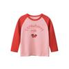 2026 Kidsren's Clothing Kidsren's Pure Cotton Long-Sleeved T-Shirt Girls Cartoon Fruit Strawberry Print Spring New Knitwear Ins
