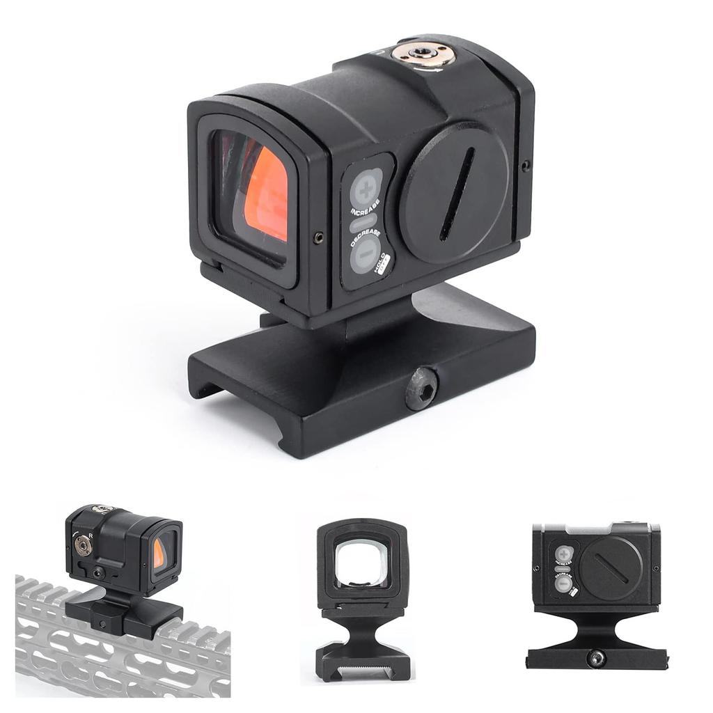 QIRUIMY Aim Point ACRO P-2 Red Dot Sight Replica for GLOCK with Mount and 20mm Rail Compatible REPTILIA Type High/Low Mount Set (Black)