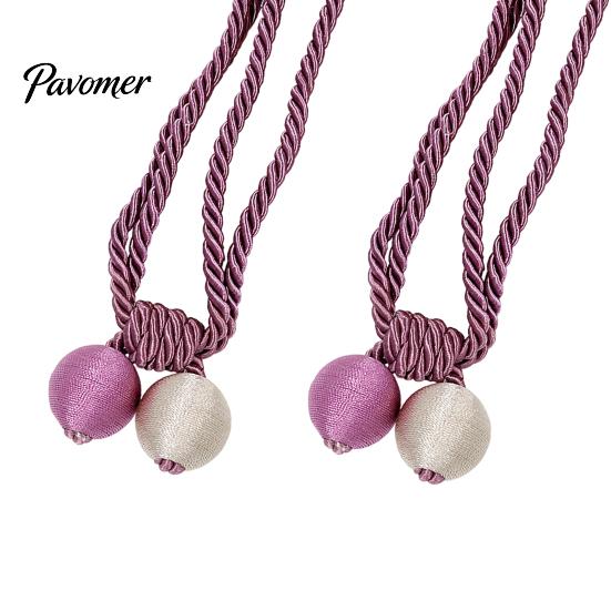 Adjustable Curtain Ties 2Pcs Tiebacks Rope, Decorative Handmade Tie Back, Simple Securing Holdbacks Ropes for Living Room Bedroom Window Sheer Drapes
