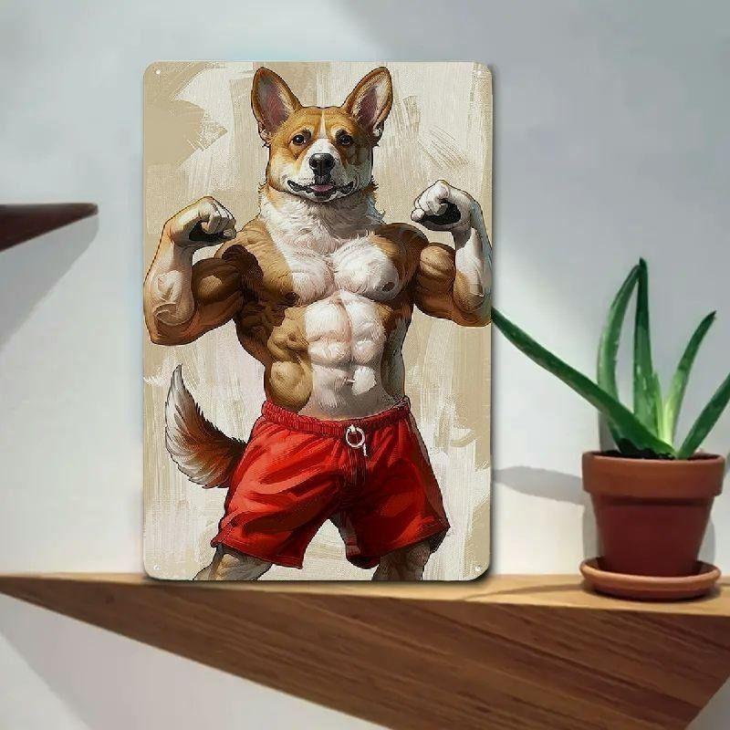 Retro Metal Animal Wall Art for Home Kitchen Farm Cafe Garden