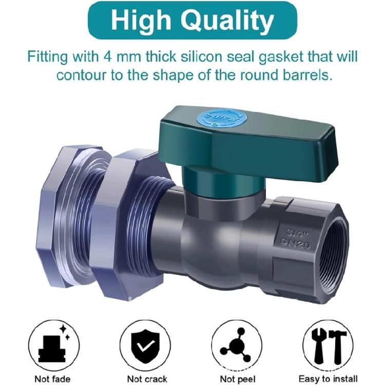 3/4inch Rain Bucket Faucet Garden Supplies PVC Garden Diverter Water Container Faucet Hose Adapter Garden Diverter