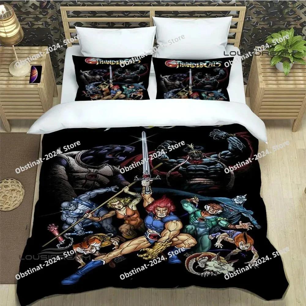Thundercats Anime Bedding Set Printed Bed Set With Pillowcase Duvet Cover Soft Single Double Queen Super King Size Luxury Gift