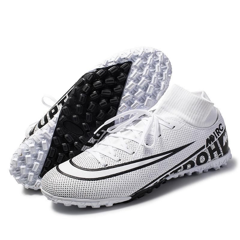 Competition women's football training shoes sports artificial turf couple broken nails children's high-top football shoes men