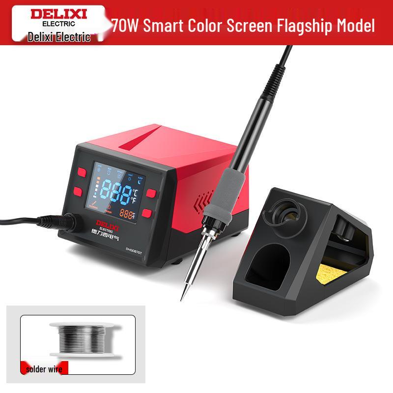 Delixi 936 Adjustable Soldering Station: High-Power, Constant Temperature Soldering Iron for Household Repair & Welding.