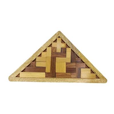 Wood Puzzle 3D Puzzle Wood, Brain Teaser Puzzles for Adults Wooden Toys and 3D Brain Teasers Educational Games Triangle Shape