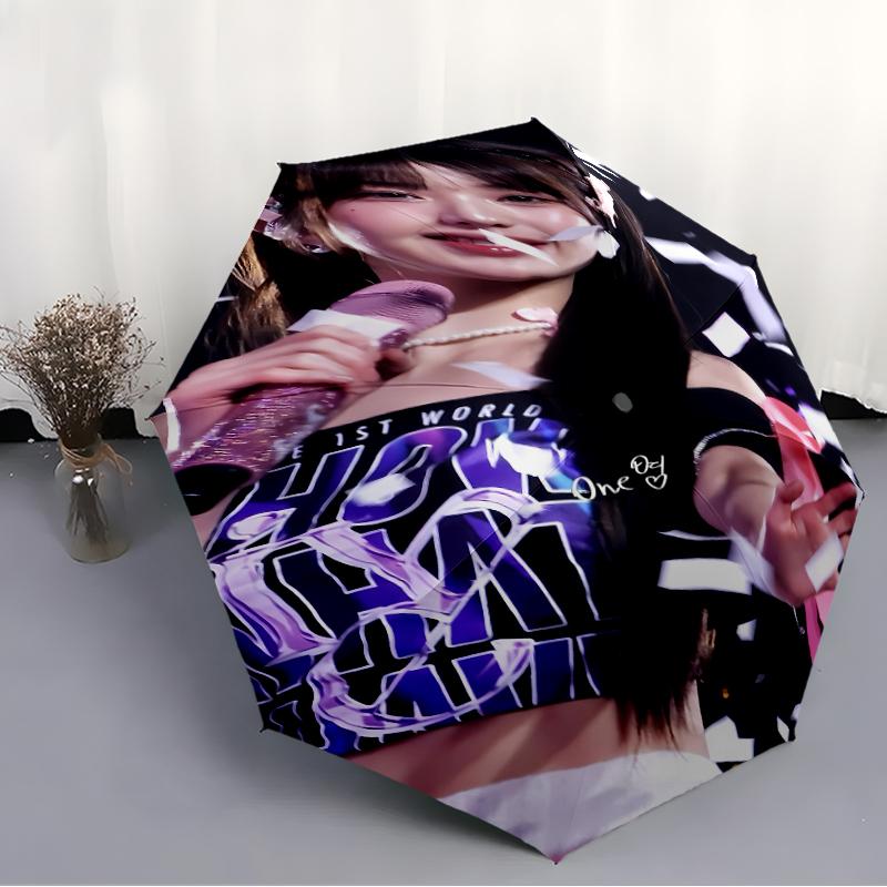 Printed Wonyoung Printed Folding Umbrella,Outdoor,Leisure,And Travel Umbrella,Durable Umbrella Fabric,Birthday And Holiday Gift
