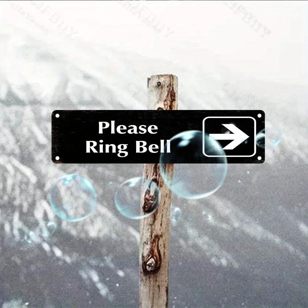 Please Ring Bell Decorative Sign Plaque. Multipurpose for Home Wall Decor, Dust & Water Resistant, with Vintage Style Metal