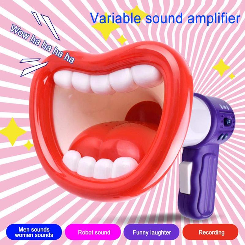 ZK30 Novelty Horn Toy Voice Changer Loud Speaker Halloween Voice Changing Loudspeaker Amplifies Sound Effect Megaphone Kids Gift