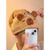 Cute Cartoon Capybara Plush Dry Hair Cap Good Absorbent Quick Dry Coral Velvet Shower Cap For Women Kawaii Hair Towel Home Bathroom Decor