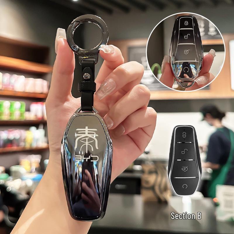BYD Key Case for Han, Dolphin, Seagull, Mini, Yuan, Tang, Song Pro, and Qin Plus.