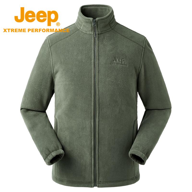 JEEP Men s Fleece Stand Collar Cardigan Sweatshirt 3XL