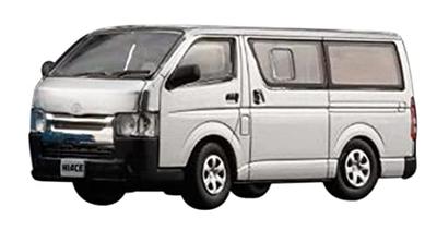 BM CREATIONS 1/64 Scale 2015 Toyota Hiace KDH200V Silver (RHD) Finished Product 64B0148