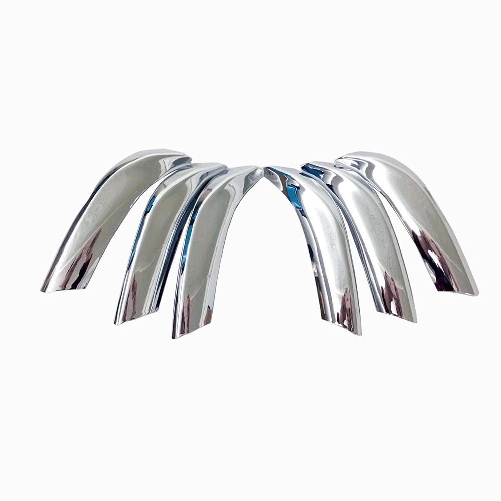 Chrome ABS Front Net Grille Trim Cover Decoration Frame Accessories for Toyota Land Cruiser Prado 150 2010 2011 2012