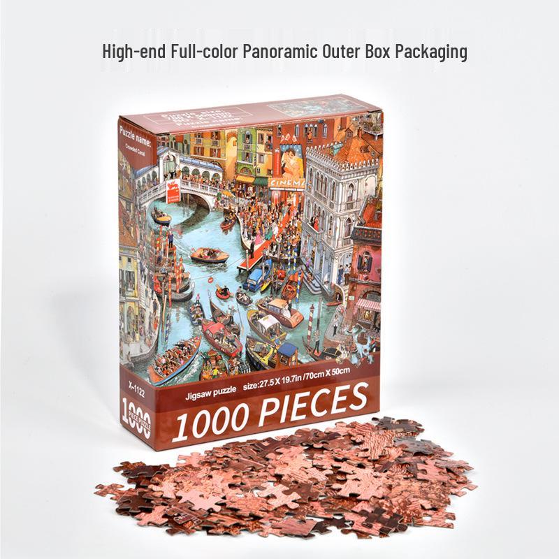 1000-Piece Cute Challenging Educational Jigsaw Puzzle for Adults - Stress Relief Birthday Gift for Her